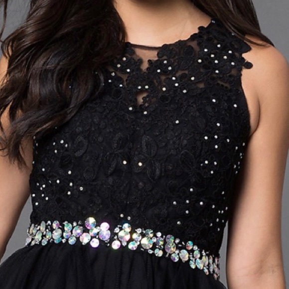 *HP Semi Formal Short Lace Beaded TULLE NWT PROM - Picture 5 of 8